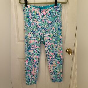 Lilly Pulitzer Leggings ~ Blue Ibiza Cabana Cocktail ~ Sz Large